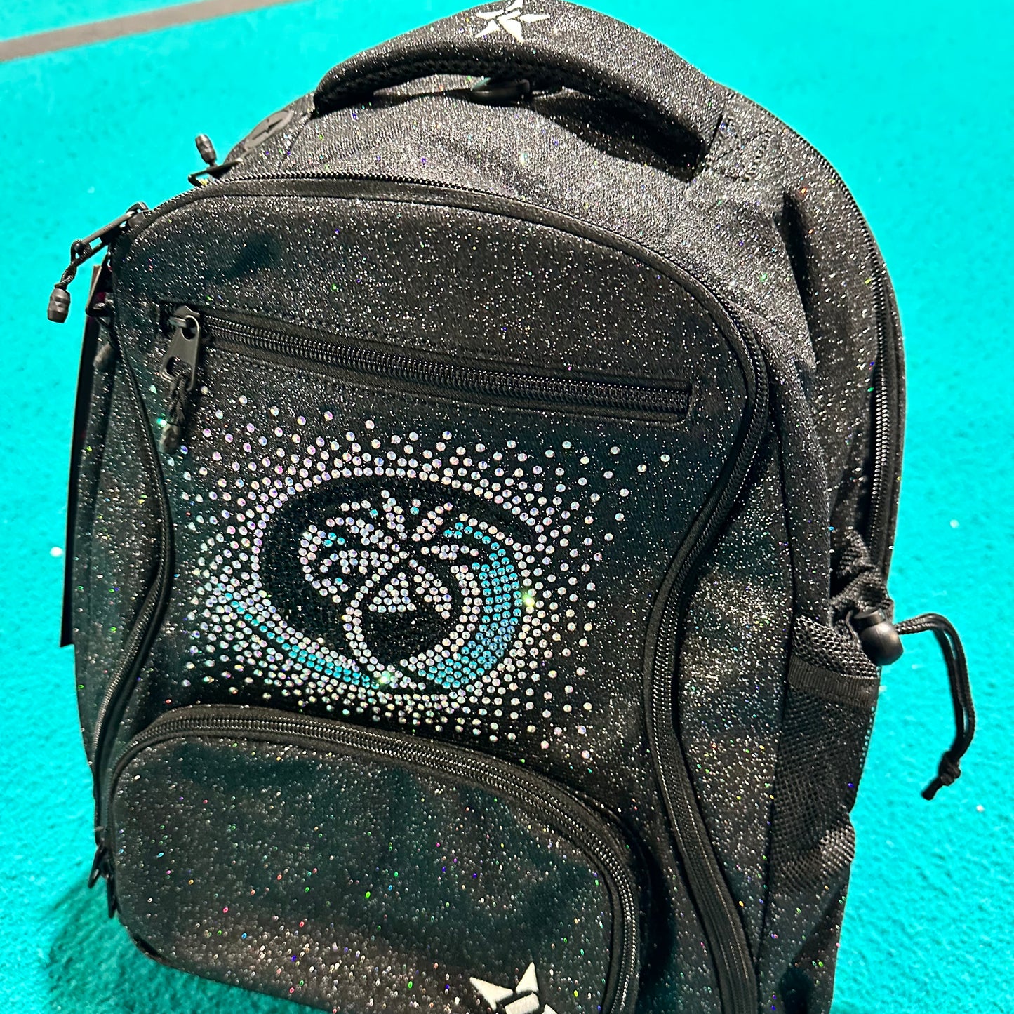 Hurricane Rebel Dream Bag – Black Glitter with Color Rhinestones