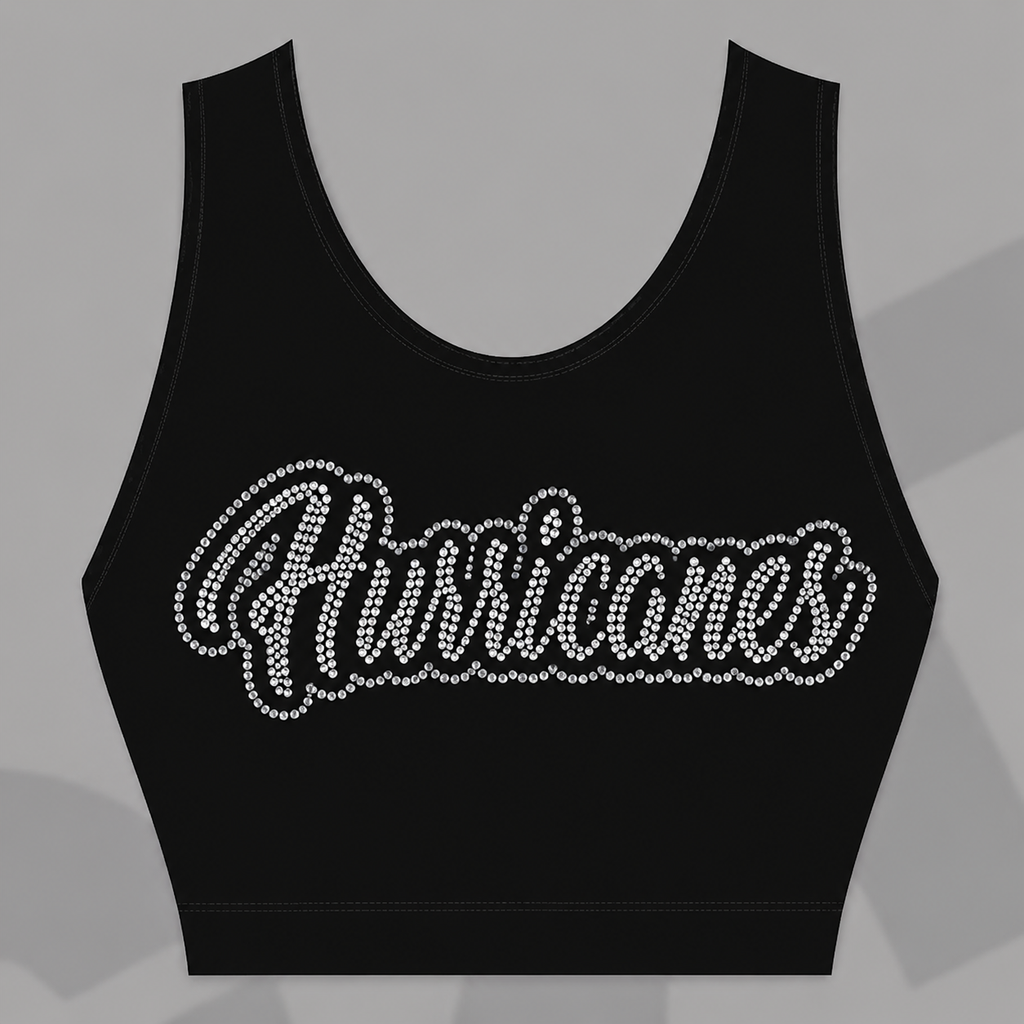 Hurricanes Rhinestone Sports Bra