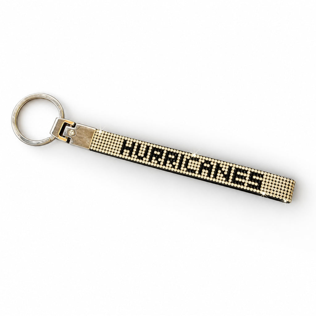 Hurricanes Rhinestone Wrist Keychain