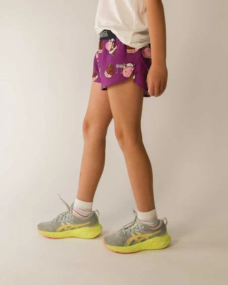 Girl's Choccy Cows Running Shorts