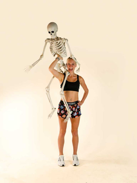 Woman's Sugar Skulls 1.5" Split Shorts
