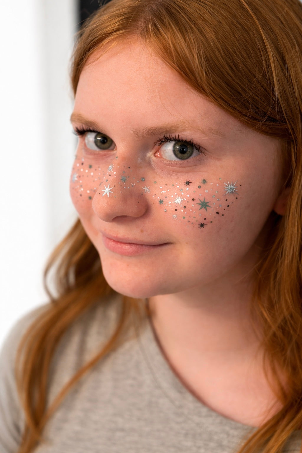 Hurricanes Glitter Freckles Face Tattoo