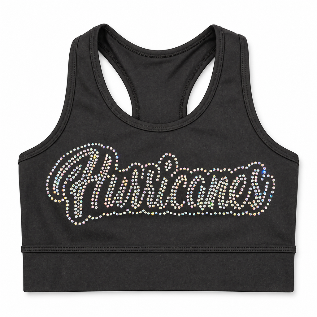 Hurricanes Rhinestone Sports Bra