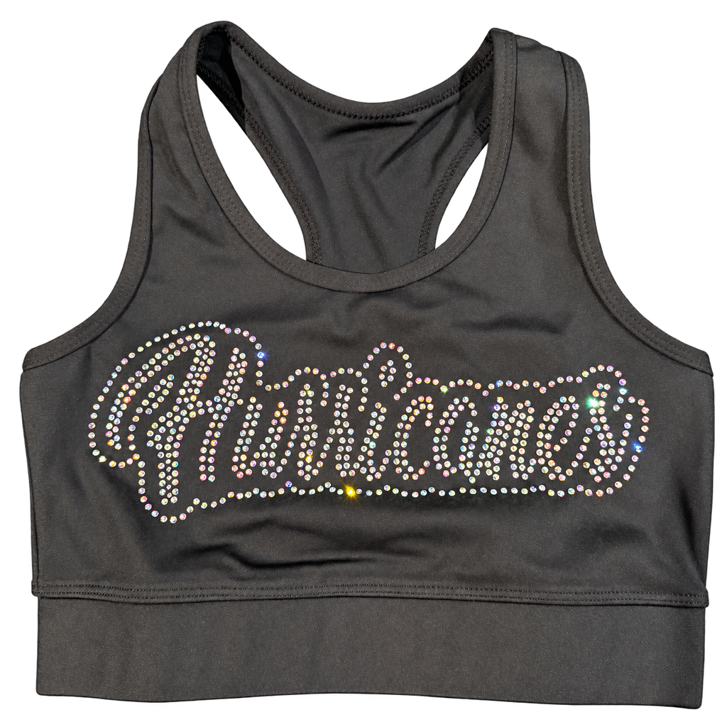 Hurricanes Rhinestone Sports Bra