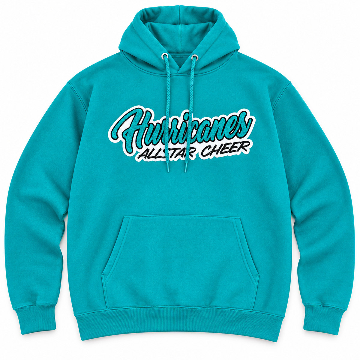 Teal Hoodie Varsity Twill