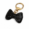 Hurricanes Rhinestone Bow Keychain