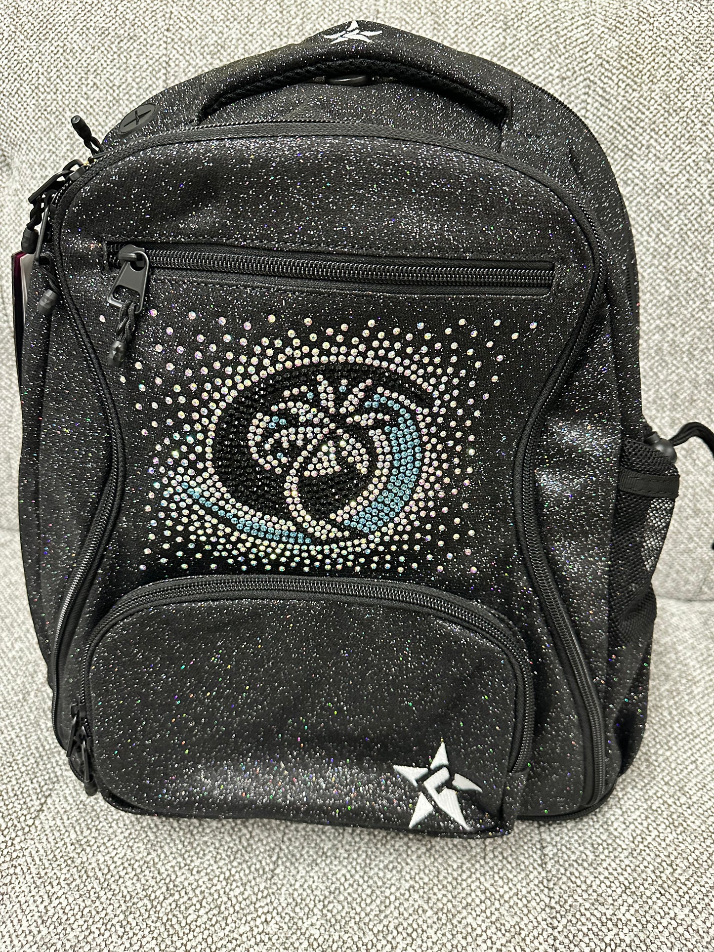 Hurricane Rebel Dream Bag – Black Glitter with Color Rhinestones