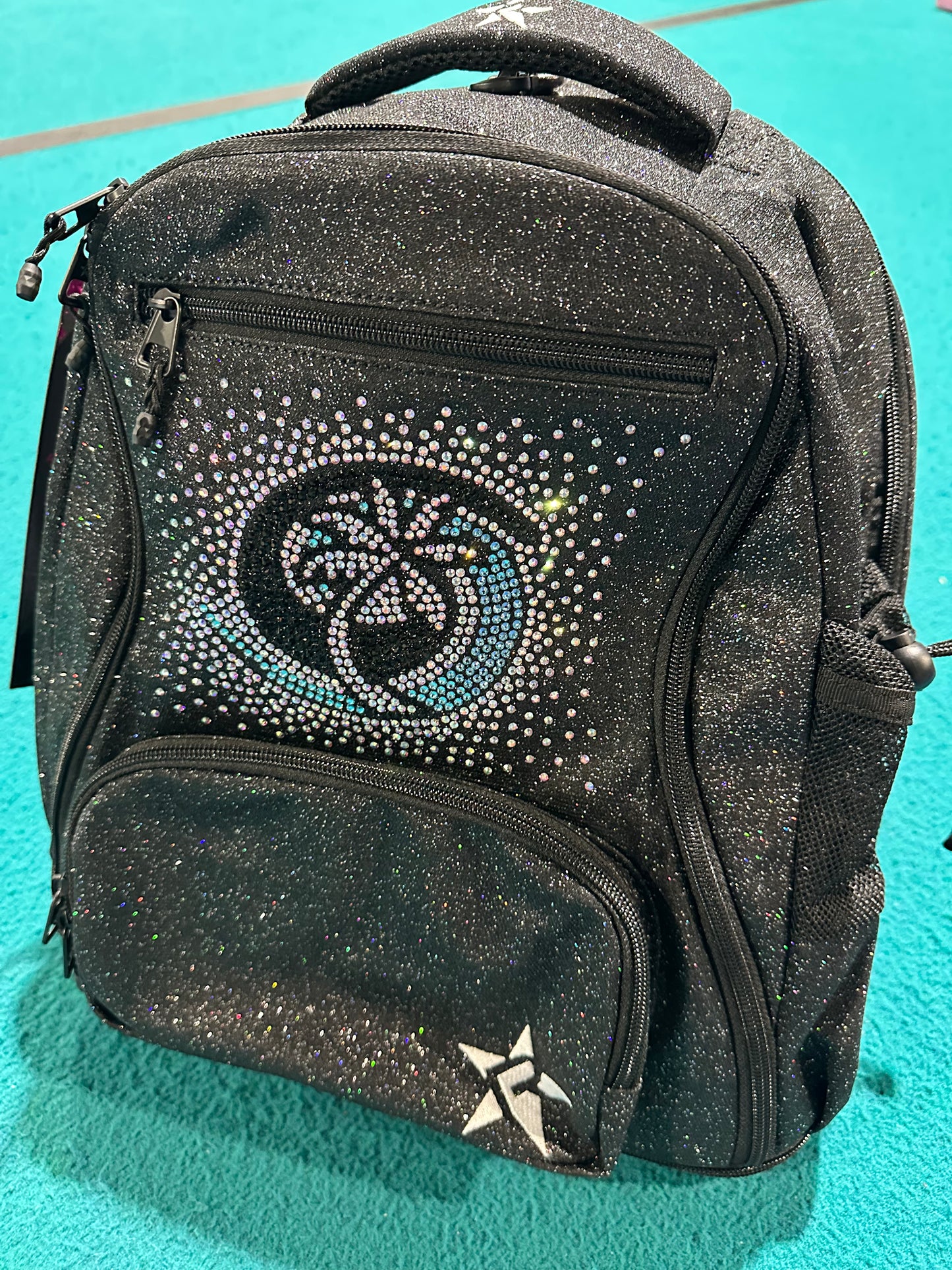 Hurricane Rebel Dream Bag – Black Glitter with Color Rhinestones