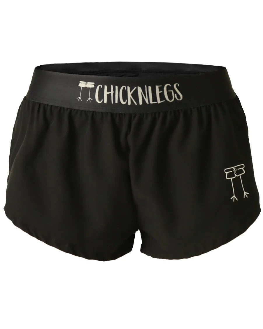 Woman's Black 1.5" Split Shorts