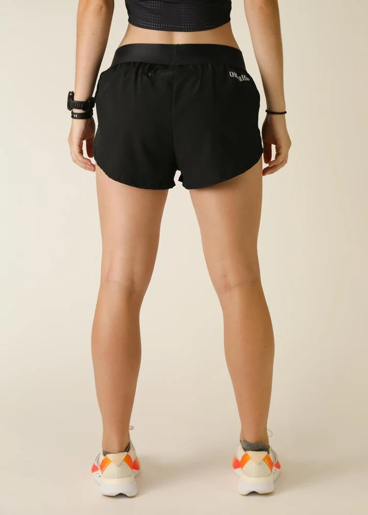 Woman's Black 1.5" Split Shorts