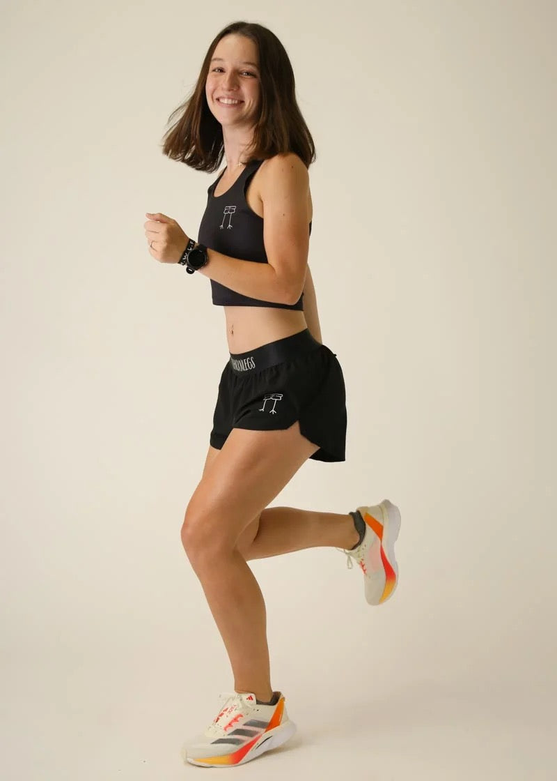 Woman's Black 1.5" Split Shorts