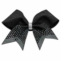 Black Rhinestone Cheer Bow