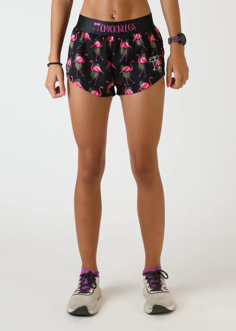 Woman's Flamingo 1.5" Split Shorts