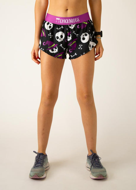 Woman's Skulls 1.5" Split Shorts