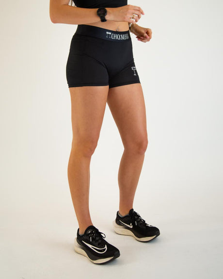 Woman's Black Compression Shorts Chicknlegs